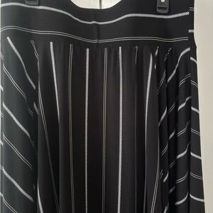 Black and White Striped Skirt